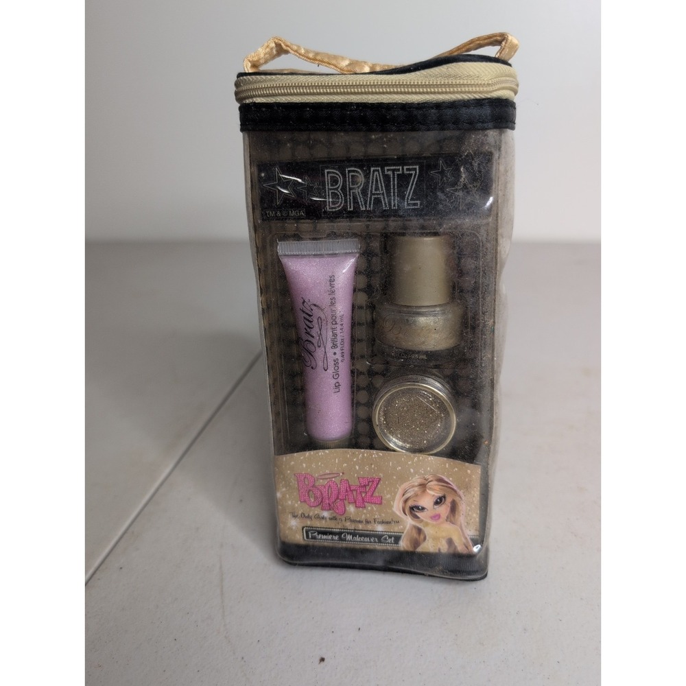 Vintage MGA Bratz MAKEUP Premiere Makeover Set 2007 LIP / Nail Polish/ Glitter